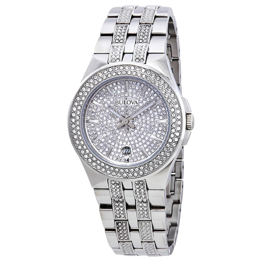 Men'S Crystal Stainless Steel Watch 96B235